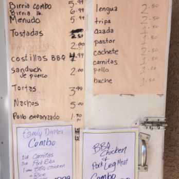 Stewart Market - a refrigerator with a list of tacos on it - Grocery Near Me - Las Vegas, Nevada Stewart Market - a refrigerator with a list of tacos on it - Grocery Near Me - Las Vegas, Nevada