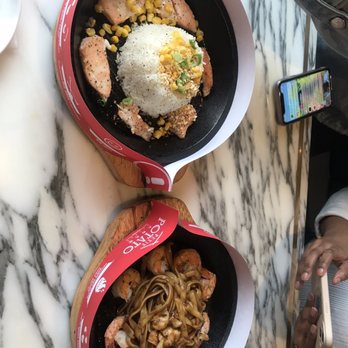 Petit Potato - Salmon Rice and tiger shrimp pasta - Taiwanese Near Me - Toronto, Ontario