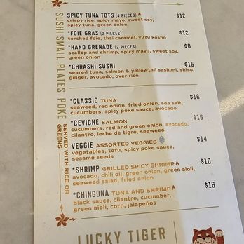Lucky Tiger - Sushi menu - Izakaya Near Me - Omaha, Nebraska