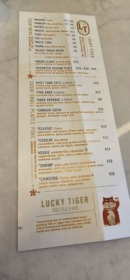 Menu photo 1 Lucky Tiger Omaha, NE