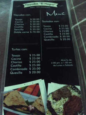 Menu photo 6 Tlayudas el Negro Oaxaca, OAX Menu photo 6 Tlayudas el Negro Oaxaca, OAX