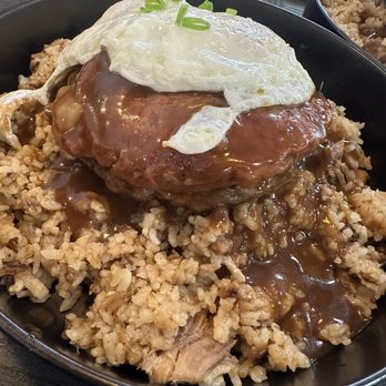 Jessica's - Jessica's moco corn beef hash on top a hamburger patty with adobo fried rice this was packed with flavor - Breakfast & Brunch Near Me - Aiea, Hawaii Jessica's - Jessica's moco corn beef hash on top a hamburger patty with adobo fried rice this was packed with flavor - Breakfast & Brunch Near Me - Aiea, Hawaii