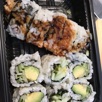 Lotus Xpress - Top: Crazy Maki; Bottom: Avocado and Cucumber Maki - Asian Fusion Near Me - Somerville, Massachusetts