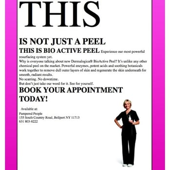 Pampered People - Bio Active Peel Deal - Hair Removal Near Me - Sayville, New York Pampered People - Bio Active Peel Deal - Hair Removal Near Me - Sayville, New York