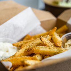 BiBi's Middle Eastern Kitchen - Za'atar Fries (with choice of garlic or hummus dip)