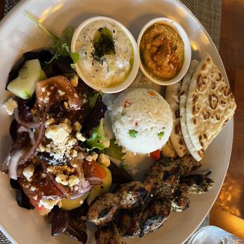 Mezzeluna - Pork souvlaki - Greek Near Me - Cotati, California Mezzeluna - Pork souvlaki - Greek Near Me - Cotati, California
