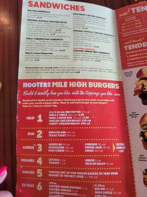 Menu photo 8 Hooters Aurora, CO