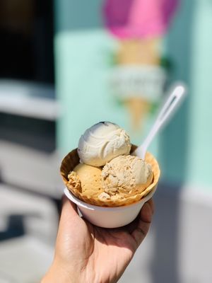 Photo of Bi-Rite Creamery - San Francisco, CA, US. Salted Caramel, Coffee Toffee, Malted Vanilla