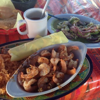 La Sinaloense Restaurant - Camaron Al al mojo de ajo and my never failing agua chile... - Mexican Near Me - Spring Valley, California
