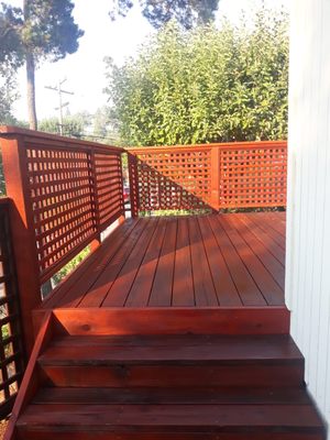 Bay Area Deck Restoration - At Bay Area Deck Restoration, we specialize in deck repair, refinishing, pressure washing, sanding, staining, and painting—everything you need to restore your deck to its original beauty. With over 10 years of experience, we deliver exceptional results that stand the test of time.
Why Choose Us?
· Expert Craftsmanship: Specializing in deck repair and restoration.
· Comprehensive Services: From sanding to staining, pressure washing to painting, we do it all.
· Top-Notch Customer Service: We pride ourselves on making your satisfaction our business.
· 10+ Years of Experience: Trusted by homeowners in Oakland and the Bay Area.
Your deck is in good hands with us. We go above and beyond to make sure you’re happy with every project!
Bay Area Deck Restoration – Bringing Beauty Back to Your Outdoor Space. Bay Area Deck Restoration - At Bay Area Deck Restoration, we specialize in deck repair, refinishing, pressure washing, sanding, staining, and painting—everything you need to restore your deck to its original beauty. With over 10 years of experience, we deliver exceptional results that stand the test of time.
Why Choose Us?
· Expert Craftsmanship: Specializing in deck repair and restoration.
· Comprehensive Services: From sanding to staining, pressure washing to painting, we do it all.
· Top-Notch Customer Service: We pride ourselves on making your satisfaction our business.
· 10+ Years of Experience: Trusted by homeowners in Oakland and the Bay Area.
Your deck is in good hands with us. We go above and beyond to make sure you’re happy with every project!
Bay Area Deck Restoration – Bringing Beauty Back to Your Outdoor Space.