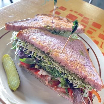 Tin Shack Bakery - Vegan sandwich on Okinawa purple bread - Coffee & Tea Near Me - Pāhoa, Hawaii