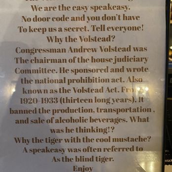 The Volstead Bourbon Lounge - Don't keep this a secret, pass the word! - Lounges Near Me - Bardstown, Kentucky The Volstead Bourbon Lounge - Don't keep this a secret, pass the word! - Lounges Near Me - Bardstown, Kentucky