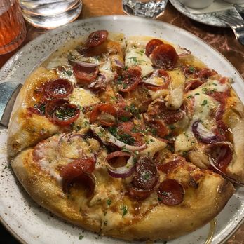 Fire & the Feast - Pizza with pepperoni and honey - Italian Near Me - Edmonds, Washington