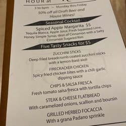 Happy hour menu!
