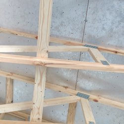 Tuff Shed Lakeland - Bottom chord of truss is broken through picture 02/2021
