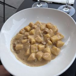Pizza Nuova - Gnocchi w/ mushrooms & cream