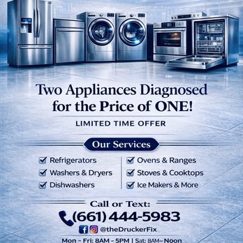 Drucker Appliance Repair - Appliances & Repair Near Me - Bakersfield, California Drucker Appliance Repair - Appliances & Repair Near Me - Bakersfield, California