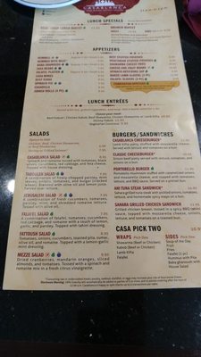 Menu photo 6 Casablanca Brookfield Brookfield, WI