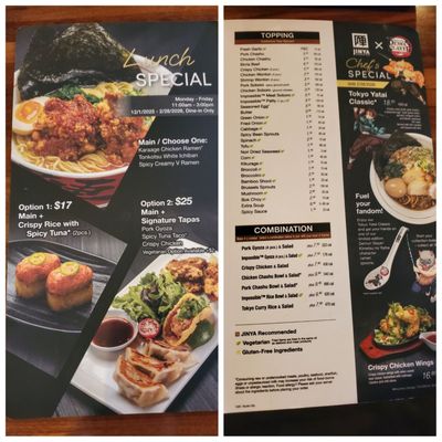 Menu photo 2 JINYA Ramen Bar - Studio City Studio City, CA Menu photo 2 JINYA Ramen Bar - Studio City Studio City, CA