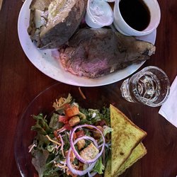 Rocky's Sports and Spirits - Prime Rob Special and side salad