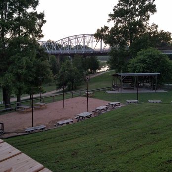 Neighbor's Kitchen & Yard - A view of the river and bridge from the restaurant. - Pizza Near Me - Bastrop, Texas