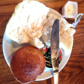 Cracker Barrel Old Country Store - Corn bread and a biscuit - American Near Me - St. Augustine, Florida Cracker Barrel Old Country Store - Corn bread and a biscuit - American Near Me - St. Augustine, Florida