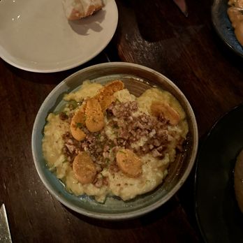 Casa Mono - Creamy Eggs with Sea Urchin , Walnuts , Lime and Ancient Anchovy Oil - Spanish Near Me - New York, New York Casa Mono - Creamy Eggs with Sea Urchin , Walnuts , Lime and Ancient Anchovy Oil - Spanish Near Me - New York, New York