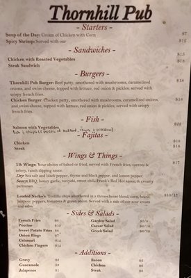 Menu photo 2 Thornhill Pub Vaughan, ON
