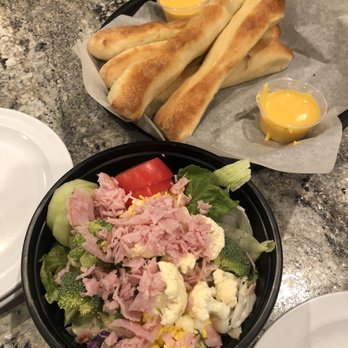 Chicago's Pizza - an order of breadsticks and the chef's salad - Pizza Near Me - French Lick, Indiana