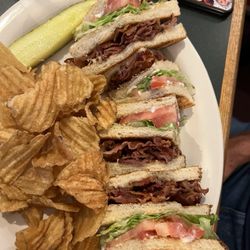 Fairways And Dreams - BLT & Homemade Chips loaded with yummy bacon