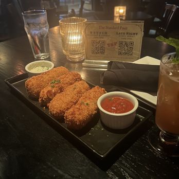 The Standard Pour - HUGE MOZZARELLA STICKS - New American Near Me - Dallas, Texas The Standard Pour - HUGE MOZZARELLA STICKS - New American Near Me - Dallas, Texas