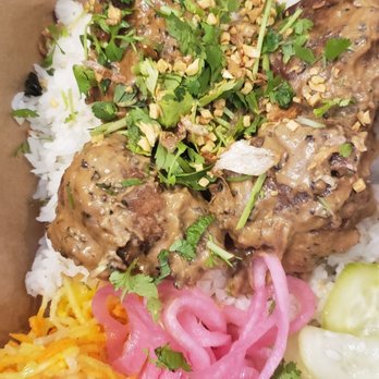 Ekiben - Thai meatball with jasmine rice enough for two hungry people! - Asian Fusion Near Me - Baltimore, Maryland