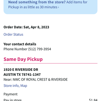 Walgreens - an email asking customers to pay - Drugstores Near Me - Austin, Texas