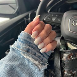 Loving my white coffin shaped nails