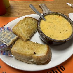 Main Event  - Broccoli soup and grilled HOT HAM & CHEESE