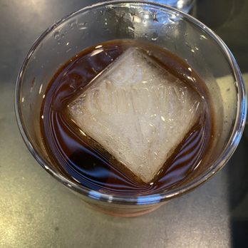 Divvy - Ice block that says DIVVY in the Hotty Old Fashioned - New American Near Me - Carmel, Indiana