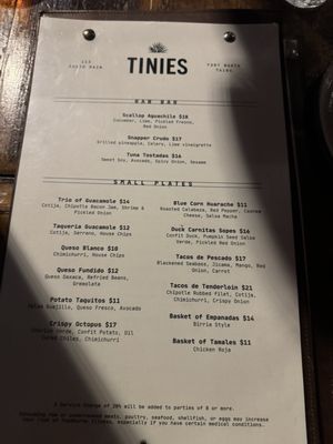 Menu photo 4 Tinie's Fort Worth, TX