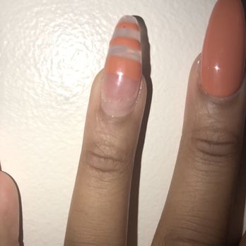 Pretty Young Nails - Did not put acrylic fully on any of my nails... only the top then filed it down. - Nail Technicians Near Me - Little Falls, New Jersey Pretty Young Nails - Did not put acrylic fully on any of my nails... only the top then filed it down. - Nail Technicians Near Me - Little Falls, New Jersey