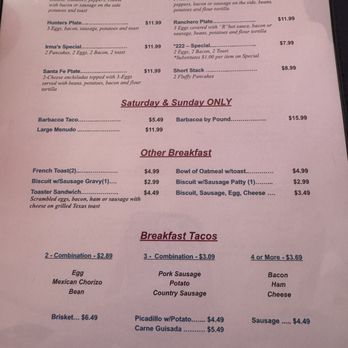 R-BBQ - Menu (8/17/24) - Barbeque Near Me - Sabinal, Texas