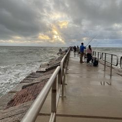 JP Luby Surf Park - Sunrise anglers at the jetty