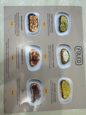 Menu photo 2 Foleo Coffee San Fernando Valley, CA
