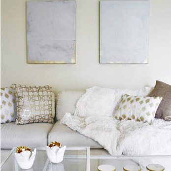 Make It Home Interior Decorating - My white and gold living room - Interior Design Near Me - Miami, Florida