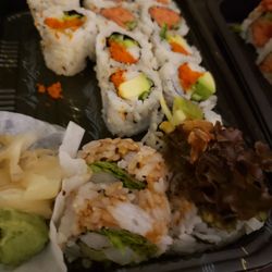 Red Bar Sushi & Best Thai Kitchen - Sushi dinner: cali, spicy tuna and shrimp tempura rolls
