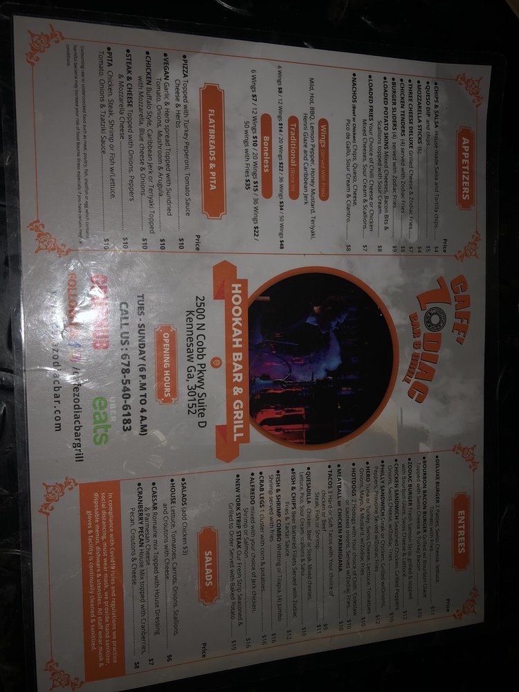 CAFE ZODIAC BAR & GRILL Updated September 2024 11 Photos 2500 N Cobb Pkwy, Kennesaw