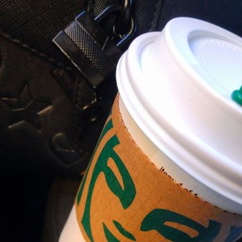 Starbucks - Off I go with my almond milk latte!! - Coffee & Tea Near Me - Plano, Texas