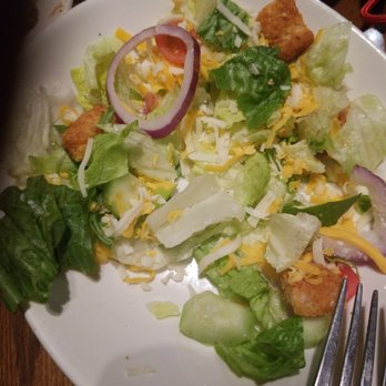 Outback Steakhouse - Love this fresh green garden salad! Too bad t bj e ranch dressing here comes with chilie spice.  I dont eat spicy.. - Steakhouses Near Me - Arcadia, California