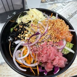 Poke Bowl with Tuna and Salmon Poke Bowl with Tuna and Salmon
