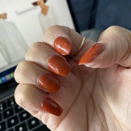 These are my nails two days later that were done for thanksgiving.. These are my nails two days later that were done for thanksgiving..
