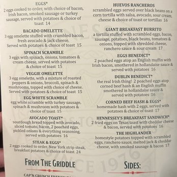 Hennessey's - Breakfast Menu - Irish Near Me - San Juan Capistrano, California Hennessey's - Breakfast Menu - Irish Near Me - San Juan Capistrano, California