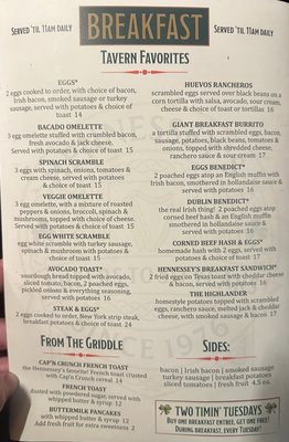 Menu photo 2 Hennessey's San Juan Capistrano, CA Menu photo 2 Hennessey's San Juan Capistrano, CA